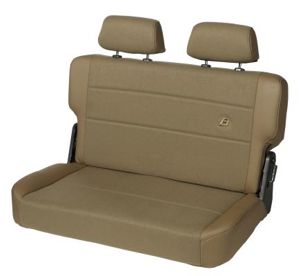 Jeep Rear Bench Seat Trailmax II Fold-N-Tumble Seat For Jeep 1955-1983 CJ5 Center Fabric Insert Spice Bestop