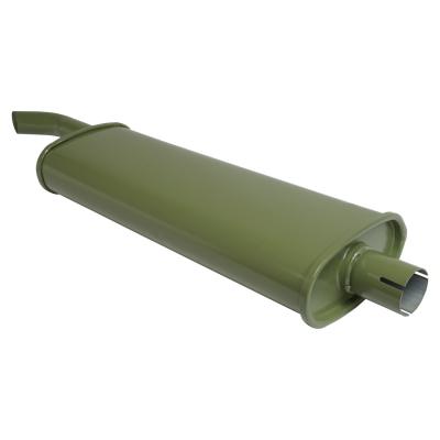 Muffler for 1941-45 Jeep MB & CJ-2A, Olive Drab, Exits Behind the Passenger Door Crown Automotive