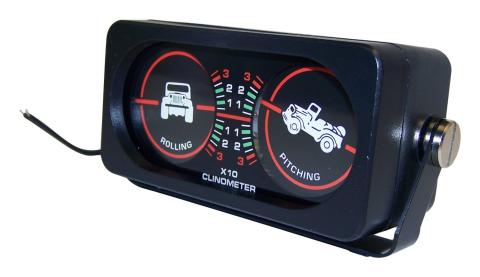 Clinometer with Roll and Pitch Gauge & CJ Graphics Fits Any Vehicle RT Off Road
