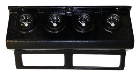 BLACK GAUGE PANEL W/ 4 BLACK-FACED GAUGES & WIRING for 1987-1990 yJ wRANGLER RT Off Road