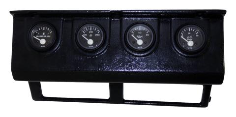 BLACK GAUGE PANEL W/ 4 BLACK-FACED GAUGES & WIRING for 1993-1995 yJ wRANGLER RT Off Road