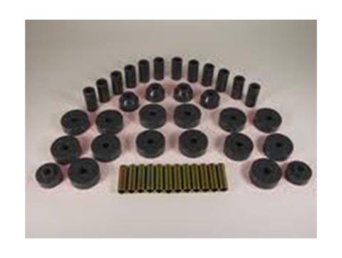 Suspension Bushing Kit Polyurethane Black 55-75 Jeep CJ5/CJ7 Rugged Ridge