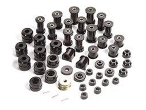This Black Polyurethane Bushing Kit from Prothane Fits 87-95 Jeep Wrangler Yj. Rugged Ridge