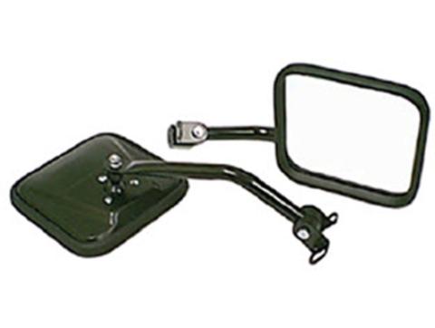 Door Mirror Kit CJ-Style Black 87-95 Jeep Wrangler YJ Rugged Ridge