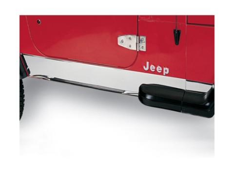 Rocker Panel Cover Stainless Steel 87-95 Jeep Wrangler YJ Rugged Ridge