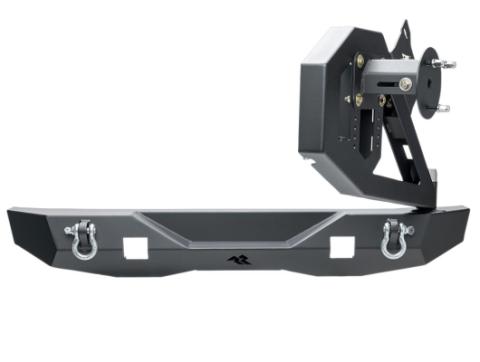 XOR Bumper Rr W/Tire Carrier Black Jeep Rugged Ridge