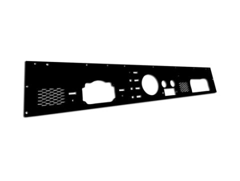 Dash Panel Pre-Cut Holes Black Gauge Speaker And Radio Cutouts 76-86 Jeep CJ Rugged Ridge