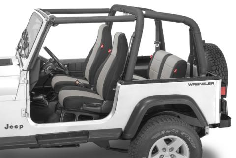 Jeep Wrangler Neoprene Seat Covers for 1991 Jeep Wrangler YJ Light Gray Diver Down