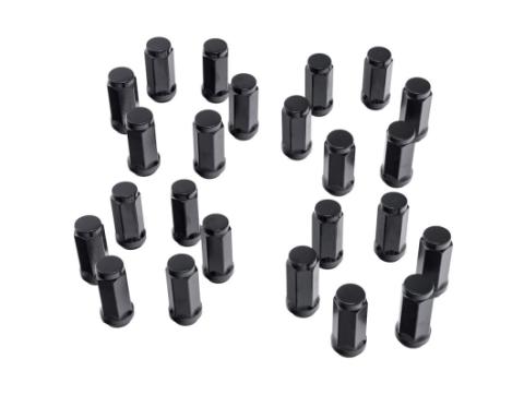 Wheel Lug Nut Set of 24 Black M14-1.5 Rugged Ridge
