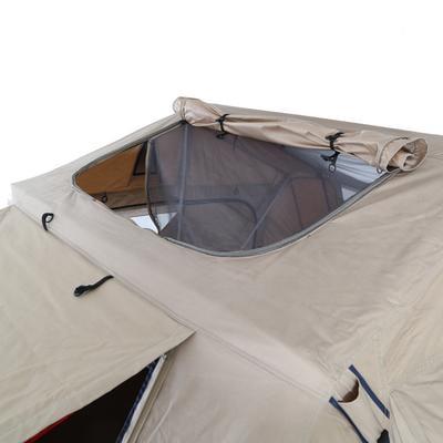 Overlander Roof Top Tent Open size 95 Inch W x 56 Inch L x 51 Inch H Load capacity is 661 lbs Sleeps 2-3 Smittybilt