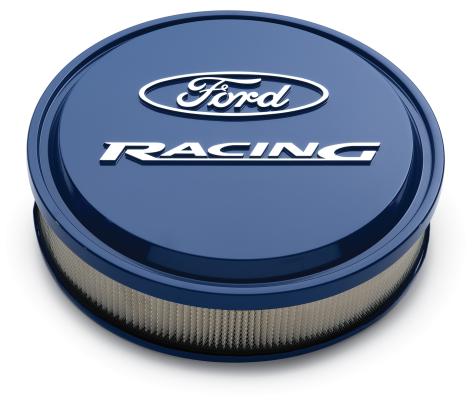 Slant-Edge Alunimum Air Cleaner Kit Ford Blue Raised/Milled Emblems 13 Inch Ford Racing