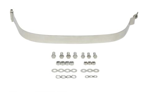 Jeep CJ/YJ Gas Tank Skid Plate with strap 76-90 CJ and Wrangler YJ Polished Silver Kentrol