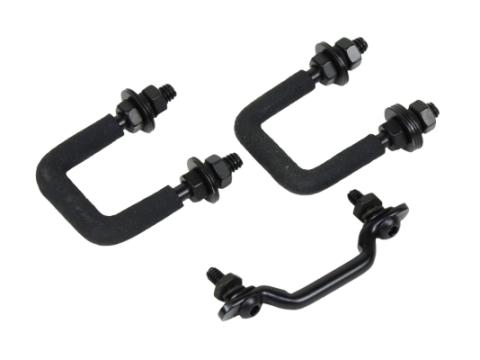 Jeep CJ Windshield Tie Down Kit 55-86 CJ Powdercoat Black Kentrol