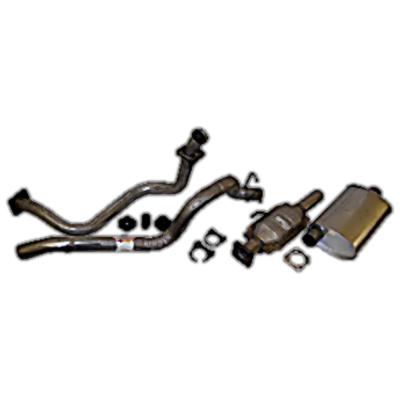 Exhaust Kit for 1987-1992 Jeep YJ Wrangler w/ 2.5L Engine Crown Automotive