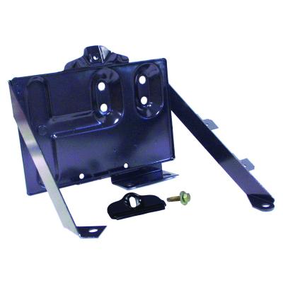 Black Battery Tray &amp; Clamp for 76-86 Jeep CJ-5, CJ-7, CJ-8, Incl. Bolt Crown Automotive