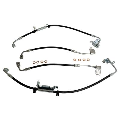 Brake Hose Kit for 11-18 Jeep Wrangler, Left &amp; Right, Front &amp; Rear Brake Hoses Crown Automotive