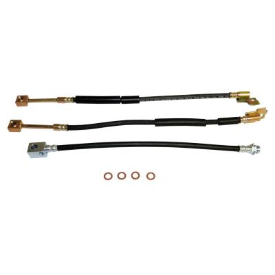 Brake Hose Kit for 1987-1989 Jeep YJ Wrangler, Incl. Left &amp; Right Front &amp; Rear Crown Automotive