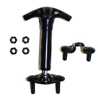 Black Rubber Coated Hood Catch Kit for 41-95 CJs, MB, YJ Wrangler, L or R Crown Automotive