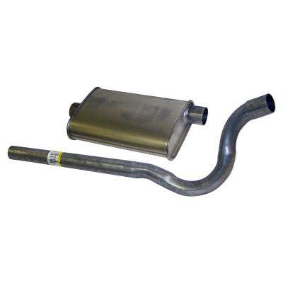 Muffler &amp; Tailpipe Assembly 79-86 Jeep CJ-5, CJ-7 w/ 5.0L, 2.5L, 4.2L Engines Crown Automotive