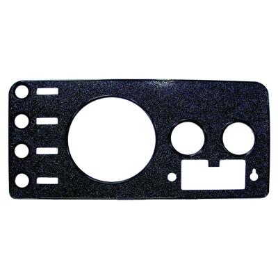 Dash Overlay Panel for 76-86 CJ-5, CJ-7, CJ-8, Black Textured, w/ Radio Opening Crown Automotive