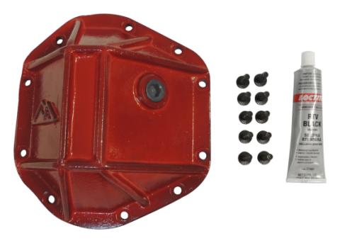 Incl. Bolts, Recessed Fill Plug &amp; RTV Red Heavy Duty Dana 44 Differential Cover RT Off Road