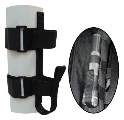 Roll Bar Flashlight Holder Works w/ 3 inch Roll Bars Nylon &amp; Elastic w/ Hook &amp; Loop Straps For D-Cell Flashlights (1) Flashlight Holder RT Off Road