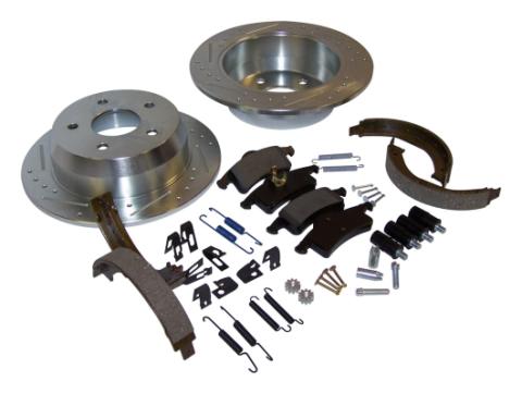 Rear Performance Brake Kit for Jeep WJ, WG, Drilled &amp; Slotted Rotors &amp; Hardware RT Off Road