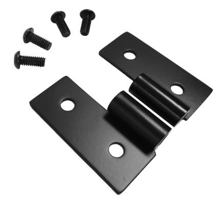 Door Hinge Bracket Set, Left &amp; Right Front Lower, Matte Black, Stainless Steel RT Off Road