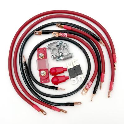1987-1990 Jeep Wrangler YJ Battery Cable Kit 4.2 Liter 1/0 Gauge Battery Cable Big7Kits