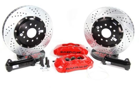 Pro Plus Brake System Front 07-17 Jeep Wrangler JK W/OE Spindles And Hubs Silver Baer Brakes