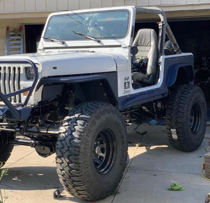 Jeep Tube Fenders with Inners Bare Steel For 76-87 Jeep CJ7 81-85 Jeep Scrambler Wizard Works Offroad