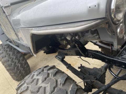 Jeep Tube Fenders Negative Flare Bare Steel For 76-87 Jeep CJ7 81-85 Jeep Scrambler Wizard Works Offroad