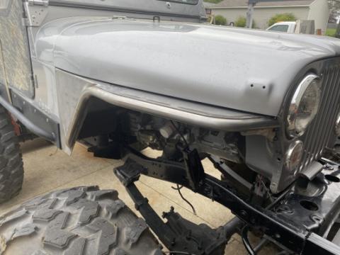 Jeep Tube Fenders Negative Flare Bare Steel For 76-87 Jeep CJ7 81-85 Jeep Scrambler Wizard Works Offroad
