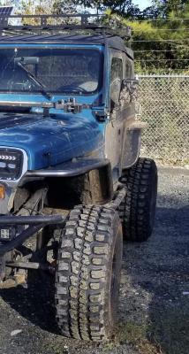 Jeep Tube Fenders Negative Flare Bare Steel For 76-87 Jeep CJ7 81-85 Jeep Scrambler Wizard Works Offroad