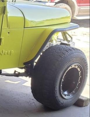 Jeep YJ Tube Fenders Negative Flare Bare Steel For 87-95 Wrangler YJ Wizard Works Offroad