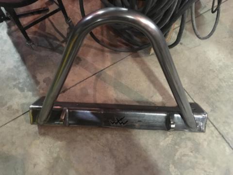 Jeep YJ Stubby Front Bumper w/Stinger Bare Steel For 87-95 Wrangler YJ Wizard Works Offroad