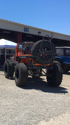 Jeep YJ Rear Bumper and Swing Down Tire Carrier Bare Steel For 87-95 Wrangler YJ Wizard Works Offroad