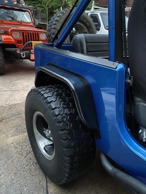 Jeep YJ Rear Tube Flares Bare Steel For 87-95 Wrangler YJ Wizard Works Offroad