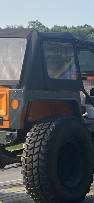 Jeep TJ Comp Cut Rear Armor w/ Tube Flares Bare Steel For 97-06 Jeep Wrangler TJ Wizard Works Offroad