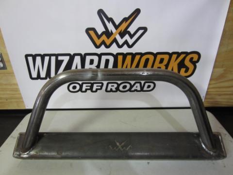 Jeep TJ Stubby Front Bumper w/Bull Bar Bare Steel For 97-06 Jeep Wrangler TJ Wizard Works Offroad