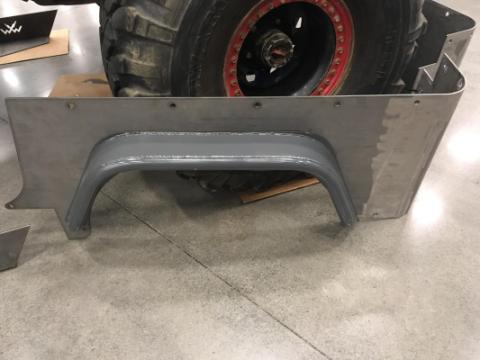 Jeep TJ Rear Tube Flares Bare Steel For 97-06 Jeep Wrangler TJ Wizard Works Offroad