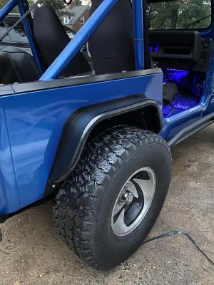 Jeep TJ Rear Tube Flares Bare Steel For 97-06 Jeep Wrangler TJ Wizard Works Offroad