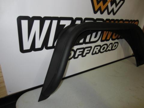 Jeep TJ Rear Tube Flares Bare Steel For 97-06 Jeep Wrangler TJ Wizard Works Offroad