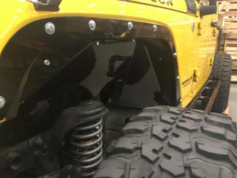 Jeep JK Front Inner Fenders Bare Steel For 07-18 Wrangler JK Wizard Works Offroad