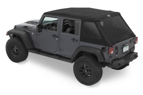 Jeep Trektop Glide - Jeep 07-18 Wrangler JK 4-Door (Black Diamond) Bestop