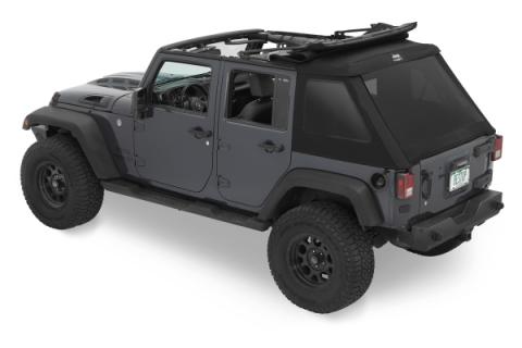 Jeep Trektop Glide - Jeep 07-18 Wrangler JK 4-Door (Black Diamond) Bestop