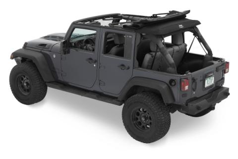 Jeep Trektop Glide - Jeep 07-18 Wrangler JK 4-Door (Black Diamond) Bestop