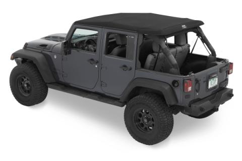 Jeep Trektop Glide - Jeep 07-18 Wrangler JK 4-Door (Black Diamond) Bestop