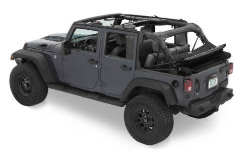Jeep Trektop Glide - Jeep 07-18 Wrangler JK 4-Door (Black Diamond) Bestop
