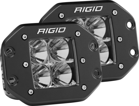 Flood Flush Mount Black Pair D-Series Pro RIGID Industries
